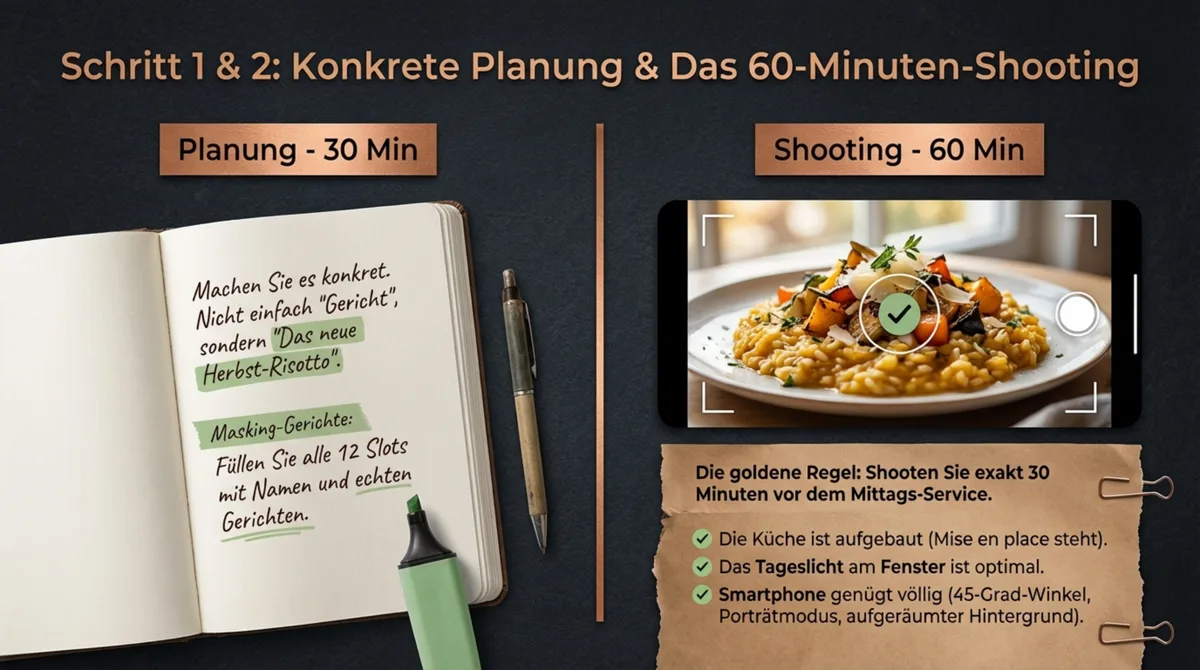 Content-Planung und Foto-Session im Restaurant: Konkrete Themen und Smartphone-Fotografie