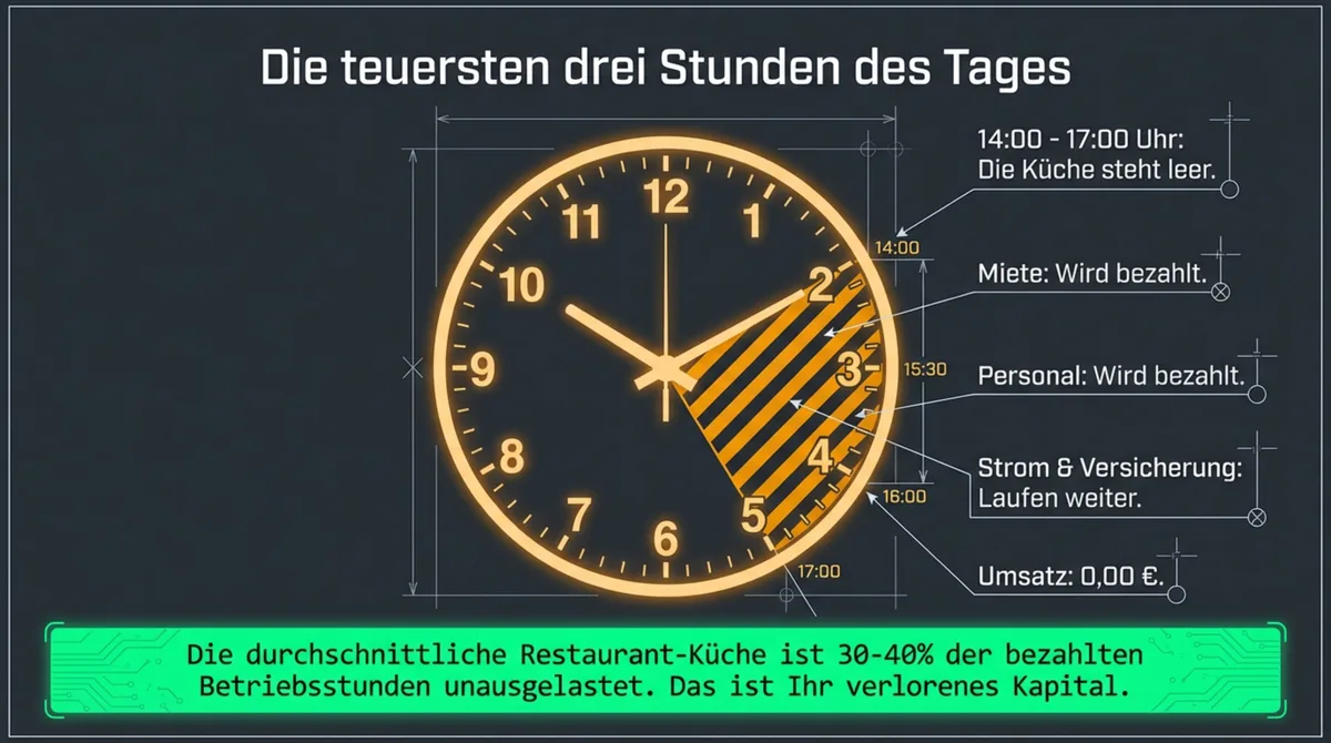 Dark Kitchen: Die teuersten drei Stunden des Tages – Küche steht von 14 bis 17 Uhr leer, Kosten laufen weiter