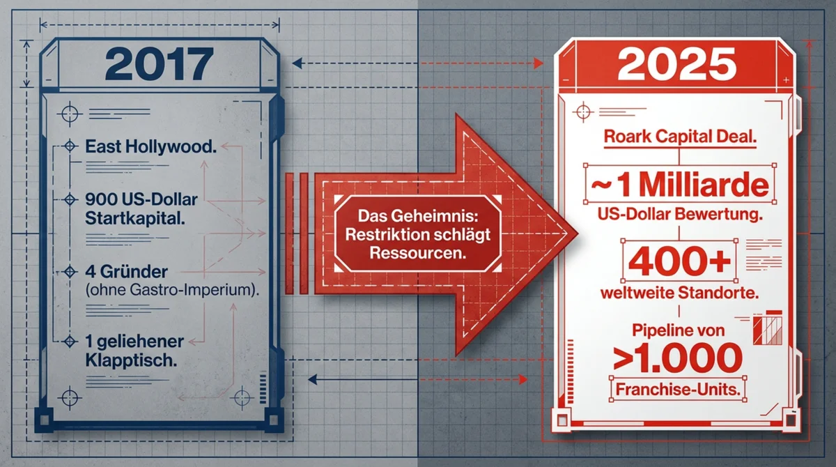 Dave's Hot Chicken 2017 vs. 2025: Vom 900-Dollar-Parkplatz zur Milliarden-Bewertung durch Restriktion