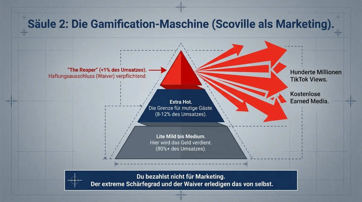 Dave's Hot Chicken Scoville-Gamification: The Reaper mit Waiver-Pflicht erzeugt Hunderte Millionen TikTok Views ohne Werbebudget