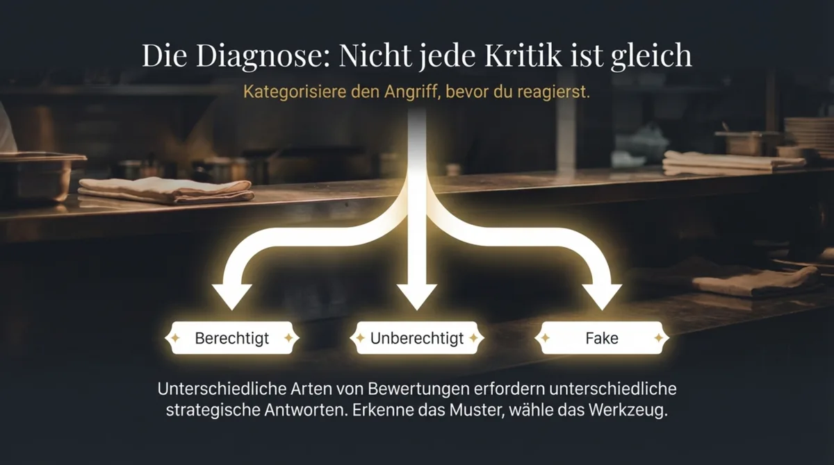 Diagnose: Berechtigte, unberechtigte und gefälschte Kritik – drei verschiedene Antwort-Strategien für Gastronomen