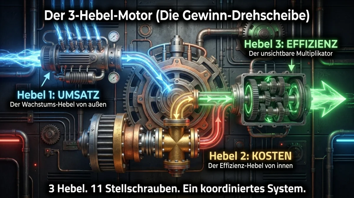 Der 3-Hebel-Motor der Gewinn-Drehscheibe: Umsatz, Kosten und Effizienz im Restaurant