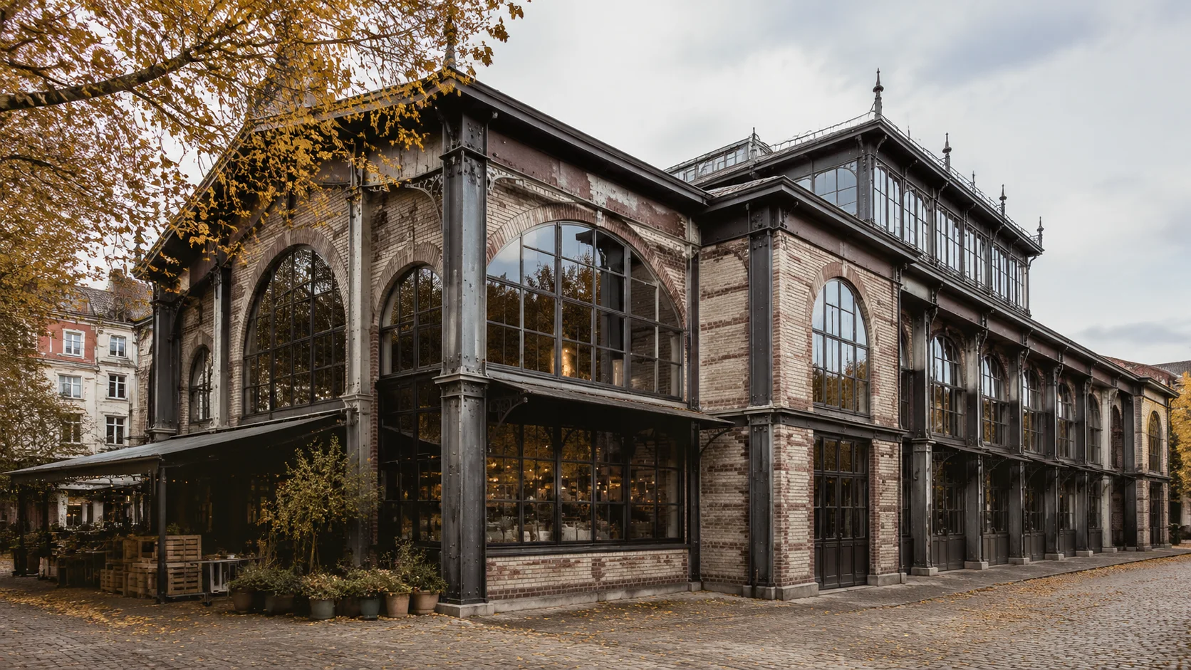 Münchner Schrannenhalle als historische Markthalle bei Tageslicht – Eataly Deutschland Hauptstandort seit 2015