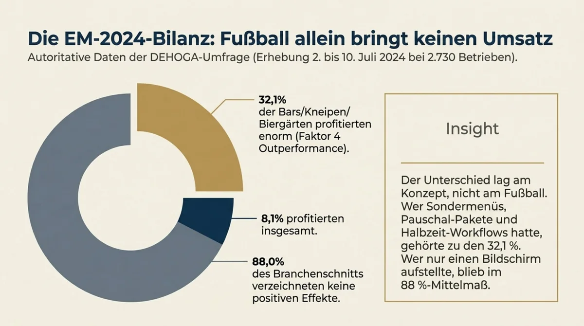 EM 2024 DEHOGA-Bilanz: 32,1 Prozent der Bars und Biergärten profitierten – Faktor 4 Outperformance gegenüber dem 8,1-Prozent-Branchenschnitt
