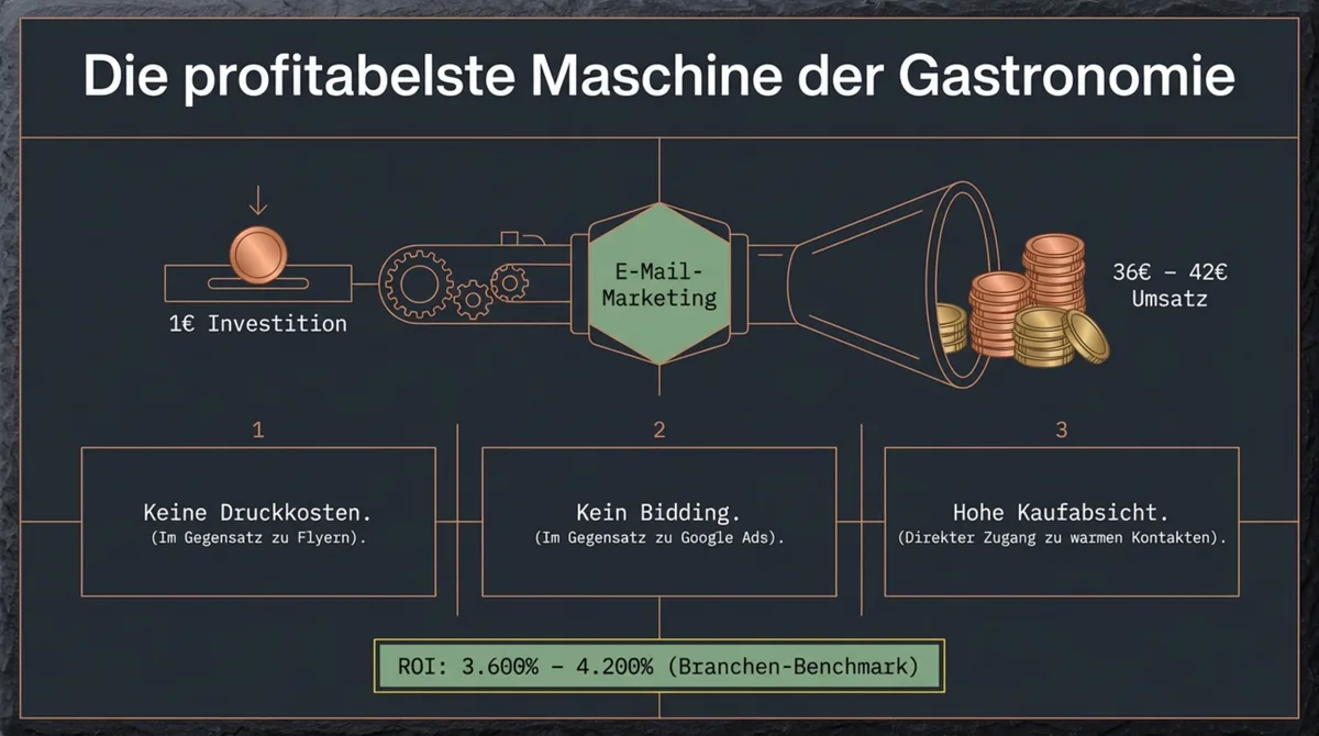Die profitabelste Maschine der Gastronomie: 1 Euro Investition, 36 bis 42 Euro Umsatz – ROI 3.600 bis 4.200 Prozent