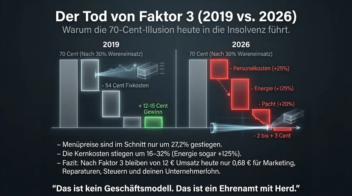 Der Tod von Faktor 3: Warum die 70-Cent-Illusion 2026 in die Insolvenz führt