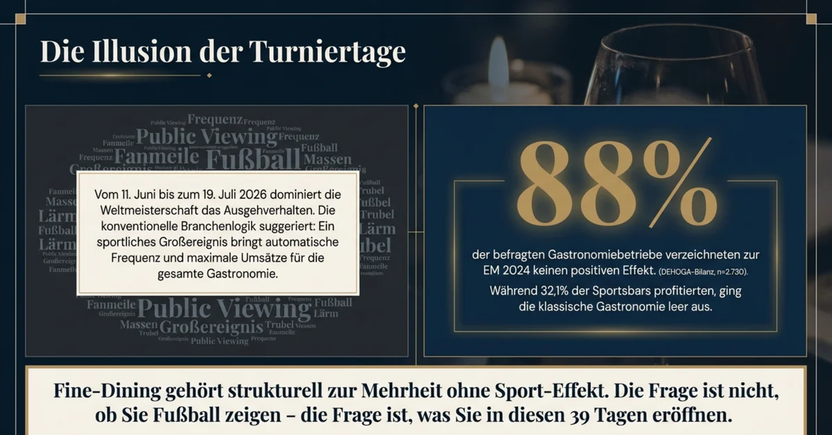 DEHOGA-Bilanz EM 2024: 88 Prozent der Gastronomiebetriebe ohne positiven Effekt – Fine-Dining gehört strukturell zur Mehrheit ohne Sport-Vorteil