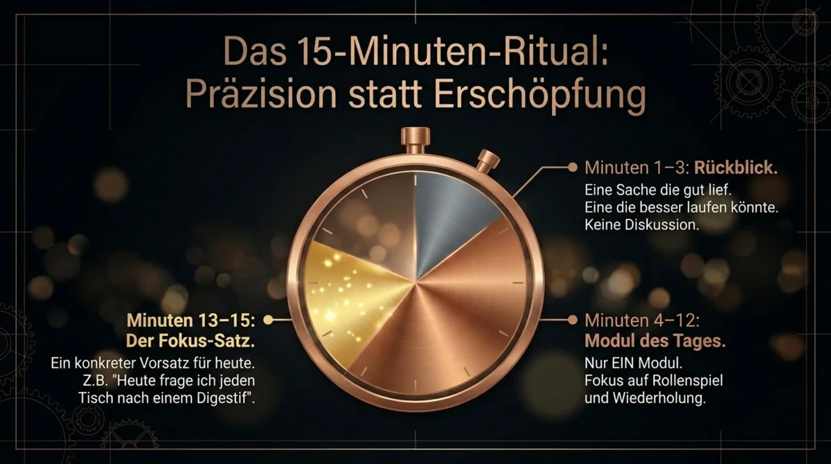 15-Minuten-Ritual für Service Training im echten Gastronomie-Schichtbetrieb