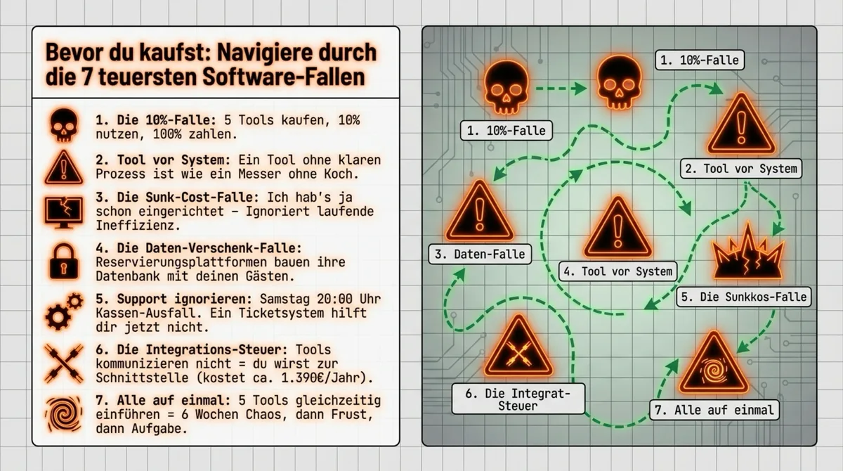 Die 7 teuersten Software-Fallen in der Gastronomie: Von der 10-Prozent-Falle bis zur Integrations-Steuer