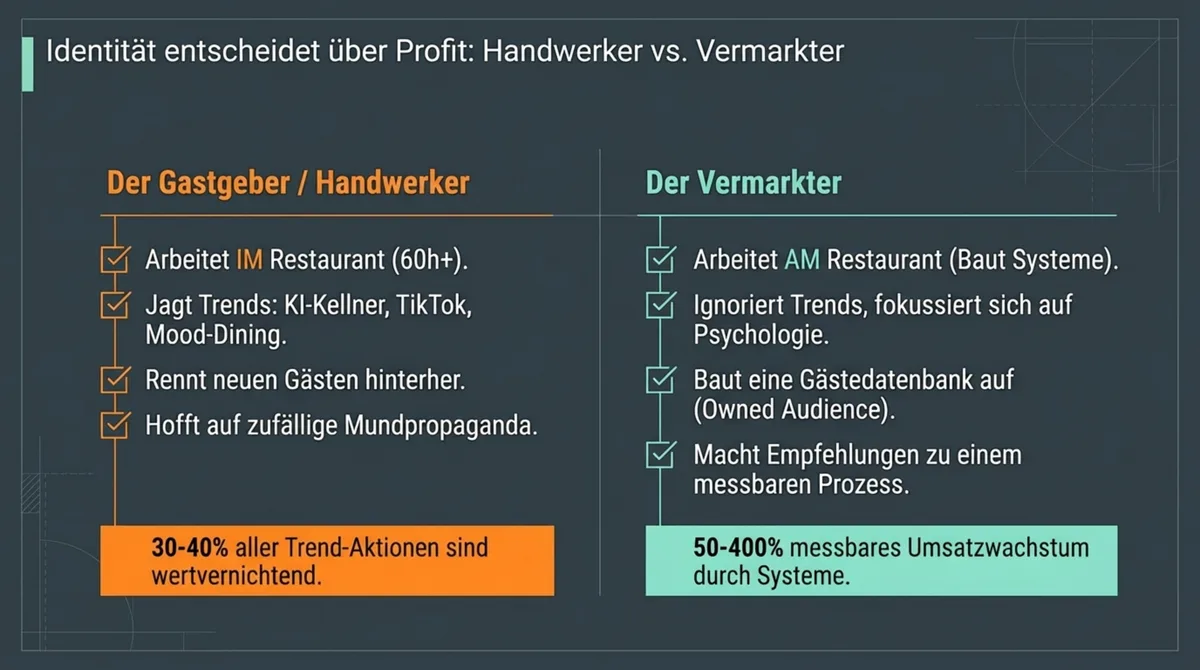 Handwerker vs. Vermarkter: Identitaet entscheidet ueber Profit im Restaurant
