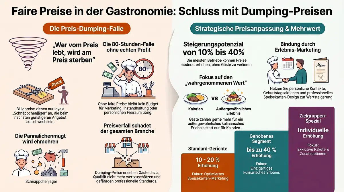 Faire Preise in der Gastronomie: Strategien gegen Dumping-Preise – Infografik
