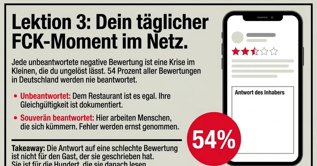 54 Prozent aller Google-Bewertungen bleiben unbeantwortet – dein persönlicher FCK-Moment bei Google