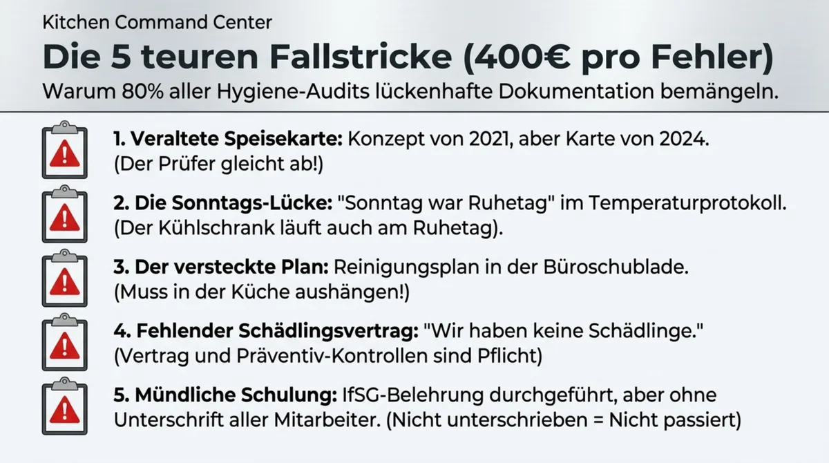 Die 5 häufigsten HACCP-Fehler die Bußgelder kosten: Checkliste für Gastronomen