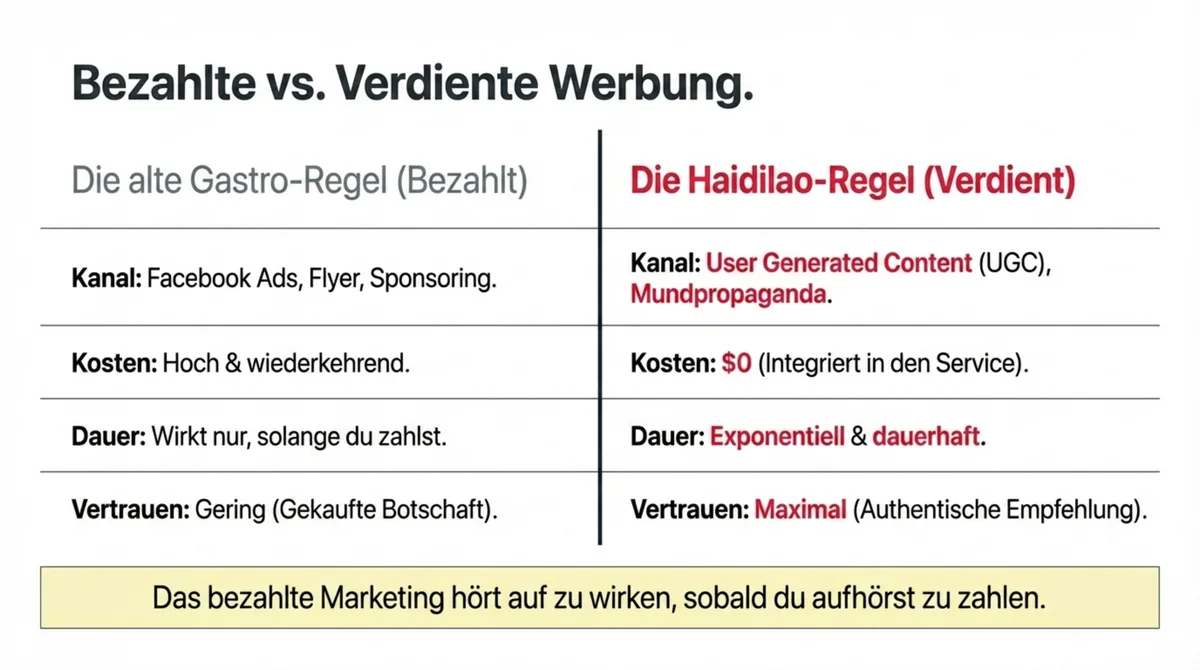 Bezahlte vs verdiente Werbung im Restaurant: Haidilao investiert in Service statt in Facebook Ads