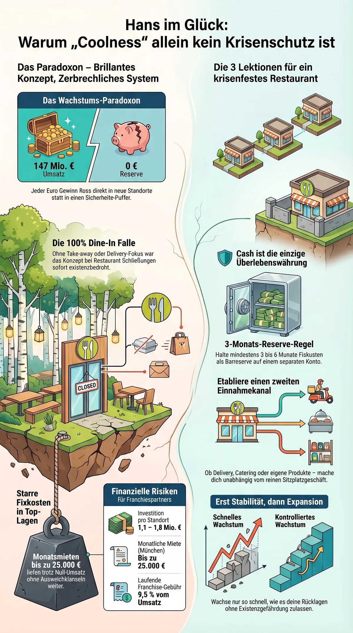 Hans im Glück Krisenschutz Infografik – 5 Lektionen für ein krisenfestes Restaurant
