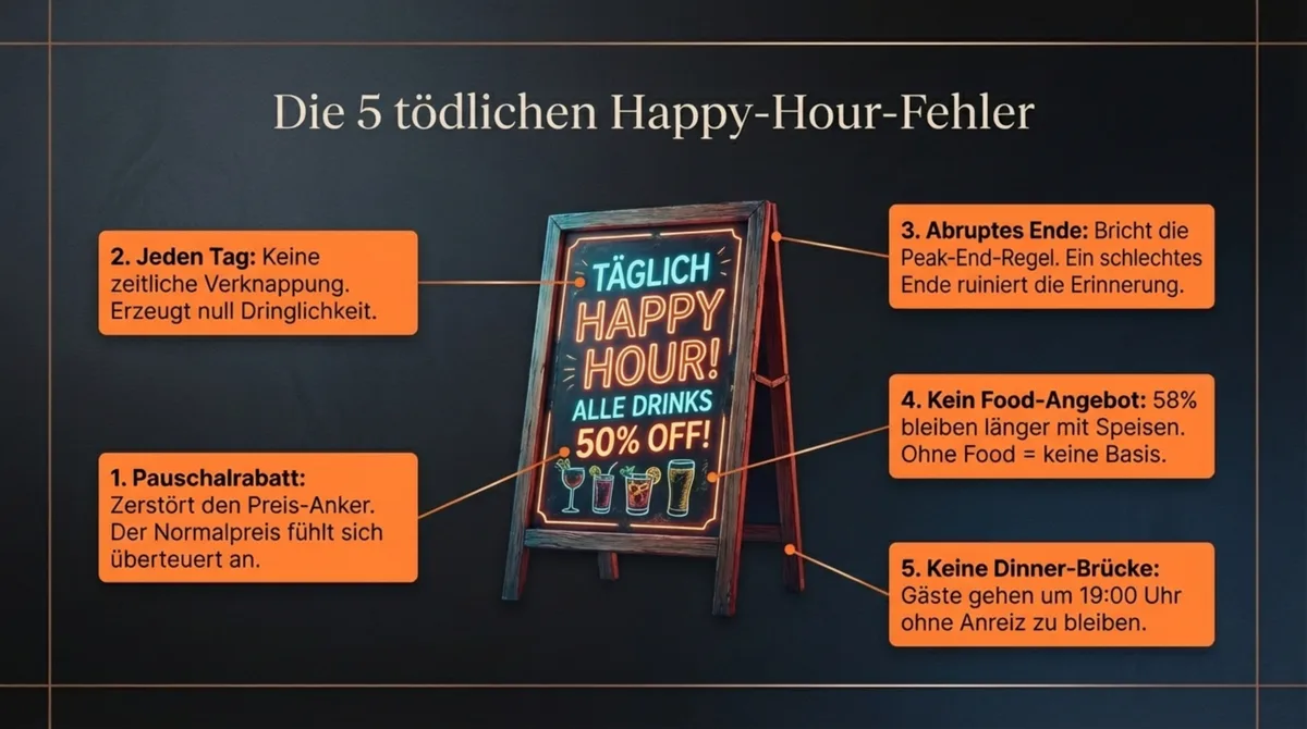Die 5 tödlichen Happy-Hour-Fehler die Restaurants Marge kosten – Übersicht