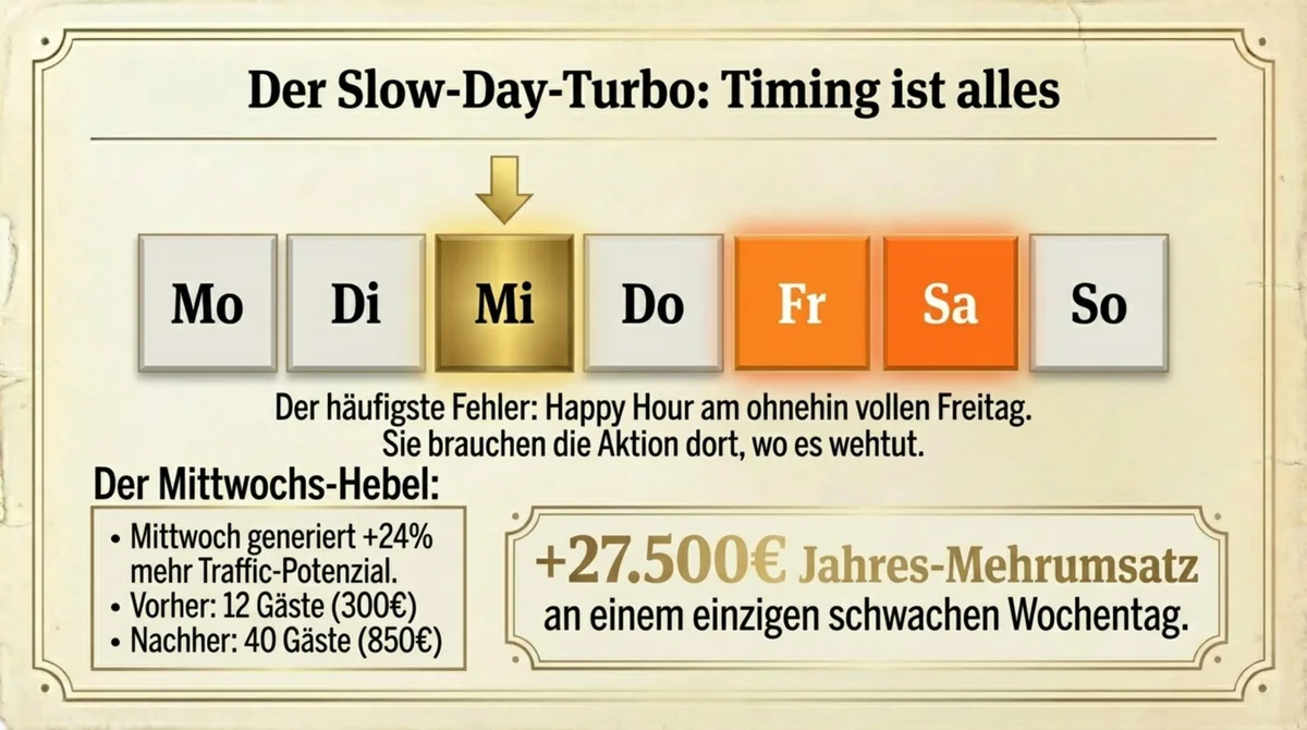 Slow-Day-Turbo: Happy Hour am richtigen Wochentag – Mittwoch als Sweet Spot