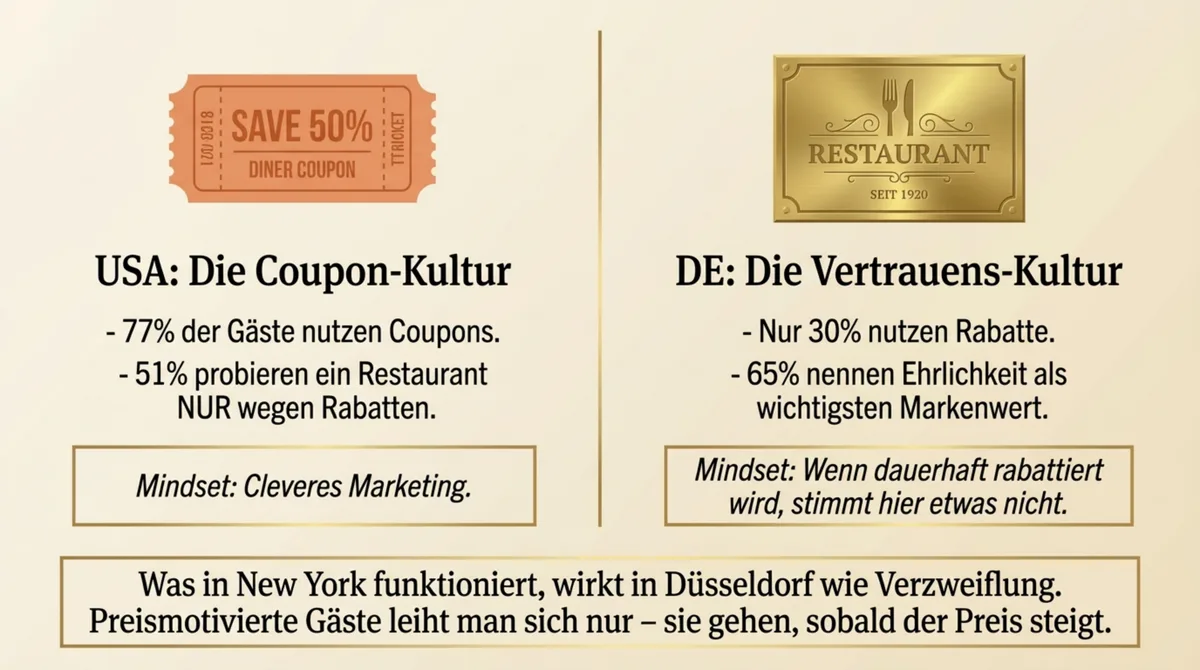 Happy Hour USA vs. Deutschland: Coupon-Kultur versus Vertrauens-Kultur im Vergleich