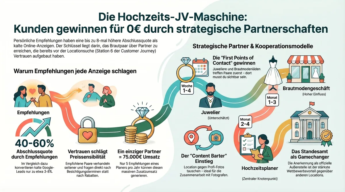 Hochzeits-JV-Maschine: Strategische Partner und Kooperationsmodelle für Hochzeitslocation-Betreiber