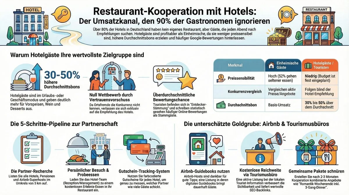 Restaurant-Hotel-Kooperation Infografik: Warum Hotelgäste die wertvollste Zielgruppe für Restaurants sind