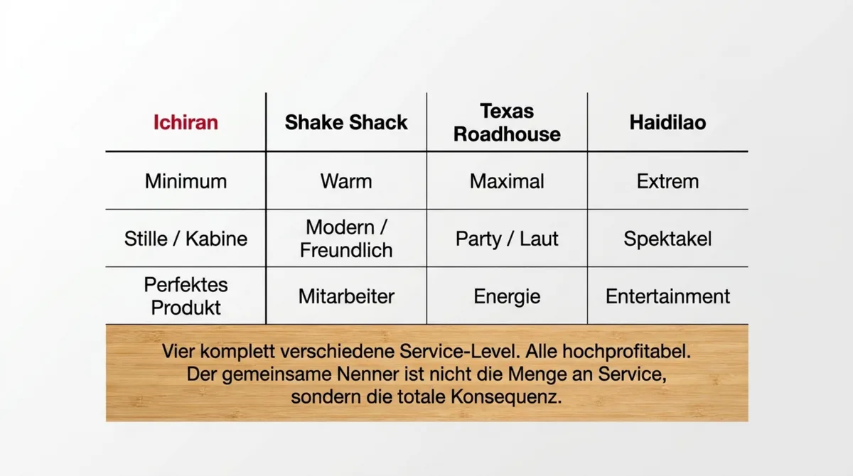 Ichiran Shake Shack Texas Roadhouse Haidilao – Vier erfolgreiche Restaurantkonzepte im Service-Vergleich