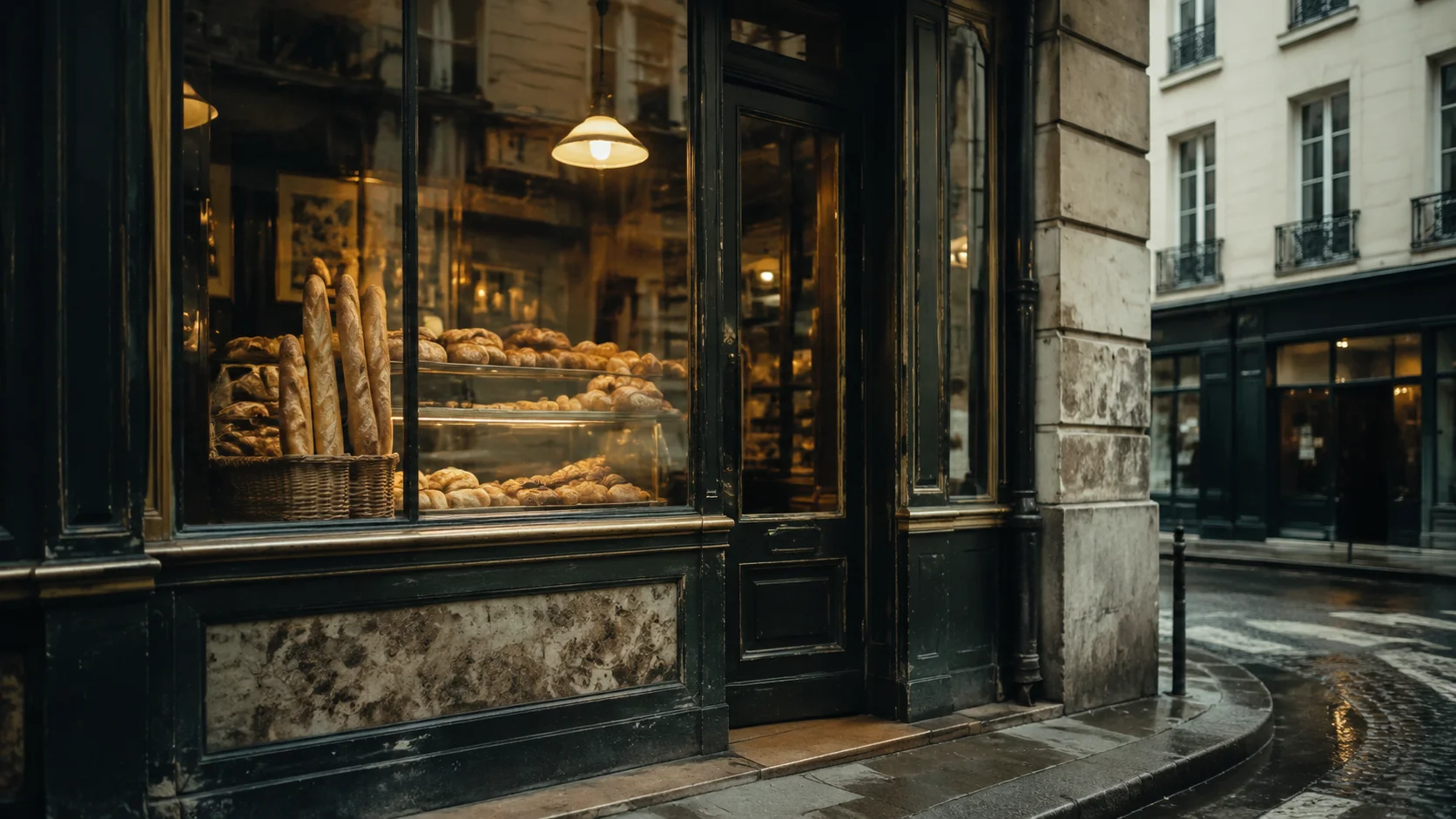 Pariser Boulangerie bei Morgennebel – Symbol für die Le-Duff-Ära der Kamps Bäckerei