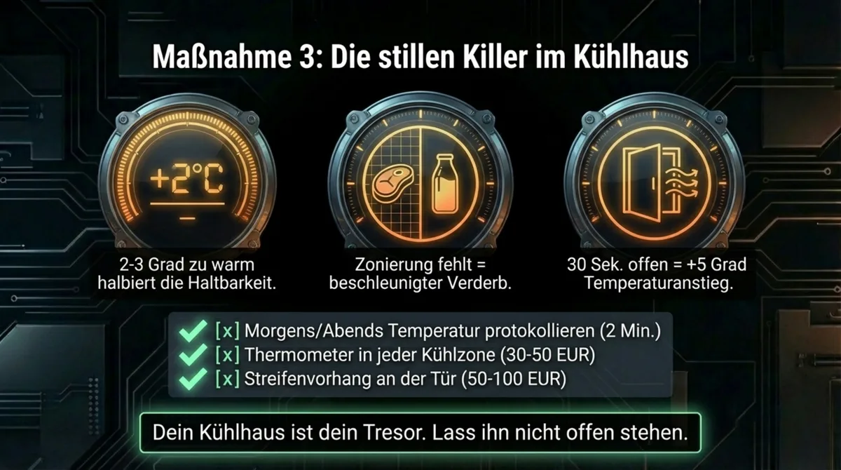 Kühlhaus Lagertemperatur Restaurant: Drei stille Killer – Temperatur, Zonierung, offene Tür verursachen Food Waste