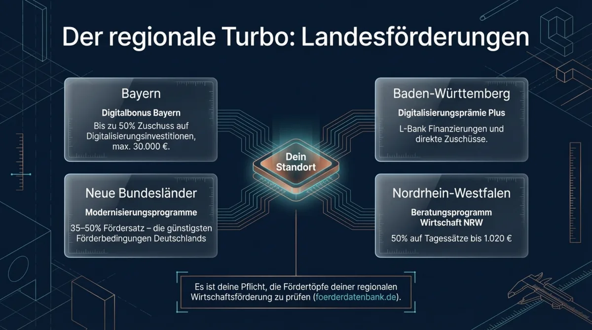 Landesförderung Gastronomie: Bayern, Baden-Württemberg, NRW und neue Bundesländer mit regionalen Förderprogrammen