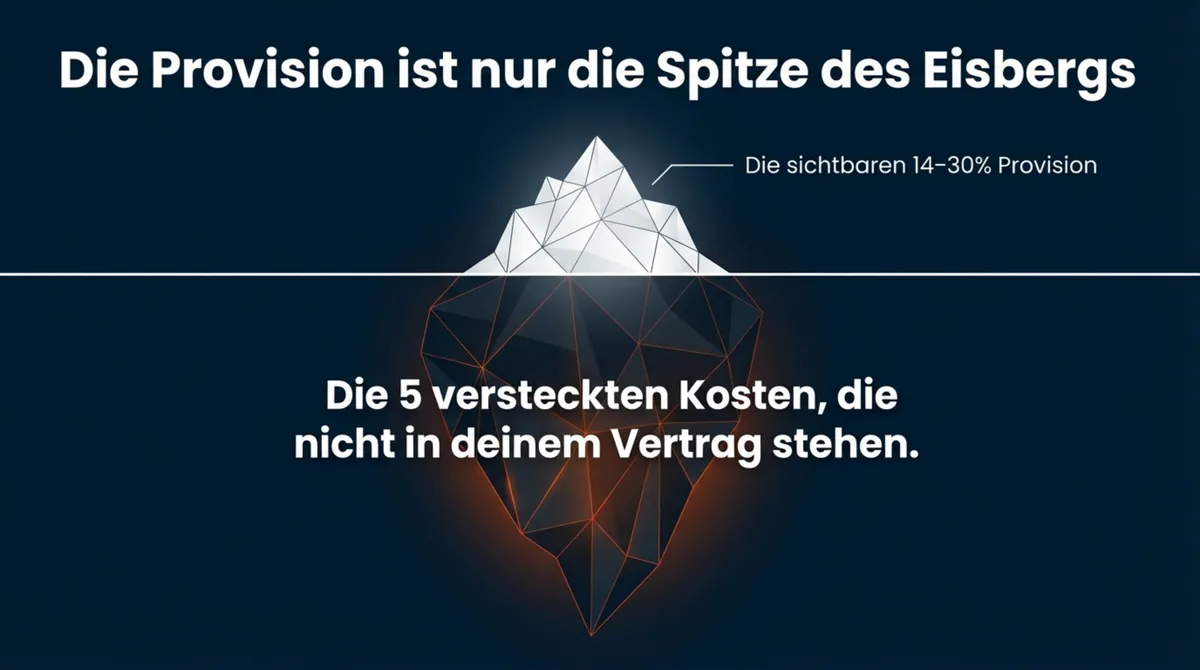 Lieferando Provision Eisberg versteckte Kosten Restaurant Grafik
