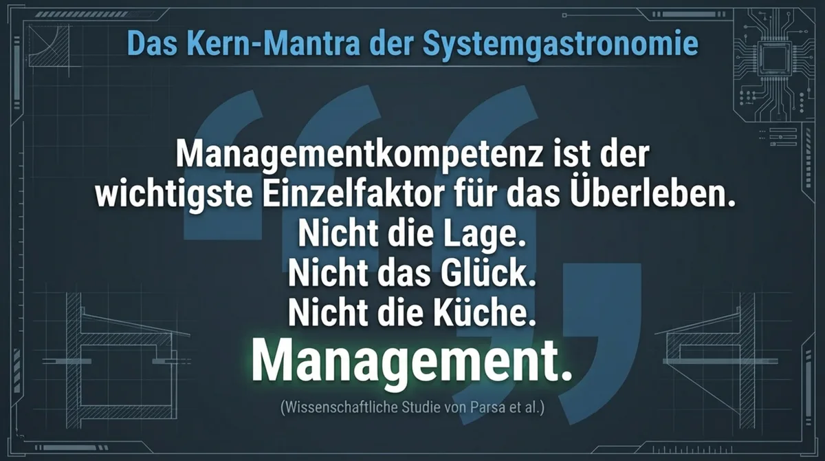 Managementkompetenz ist der wichtigste Überlebensfaktor für Restaurants – nicht die Lage, nicht das Glück, nicht die Küche