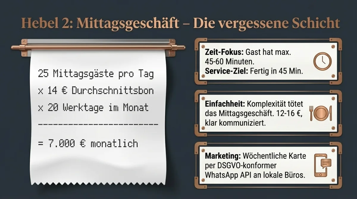 Mittagsgeschäft Restaurant – 7.000 Euro Mehrumsatz pro Monat Rechnung