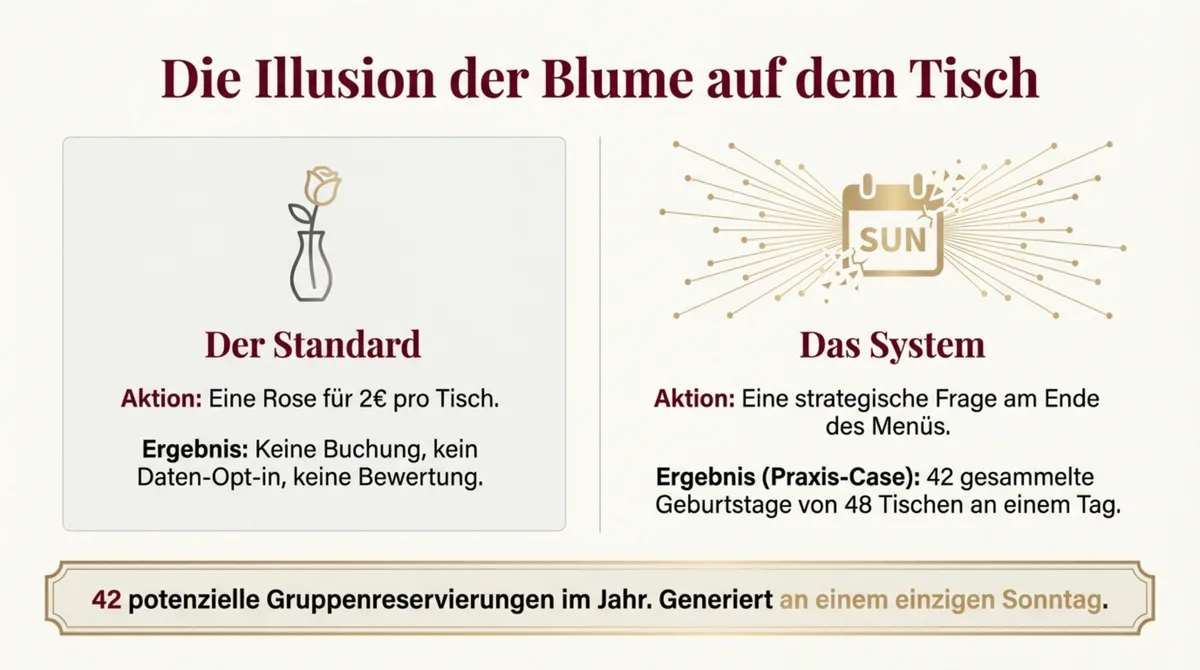 Muttertag Restaurant Standard vs. System – Eine Rose für 2 Euro vs. strategische Gästegewinnung
