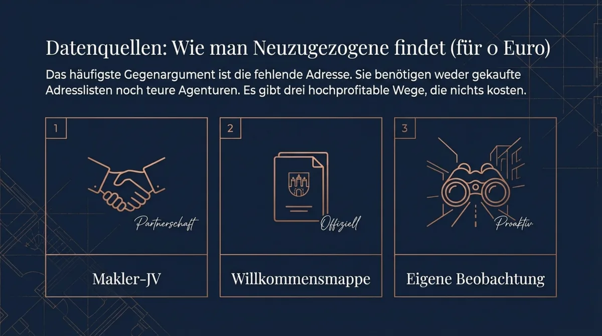 3 kostenlose Datenquellen für Neuzugezogene: Immobilienmakler, Neubürger-Mappe, eigene Beobachtung