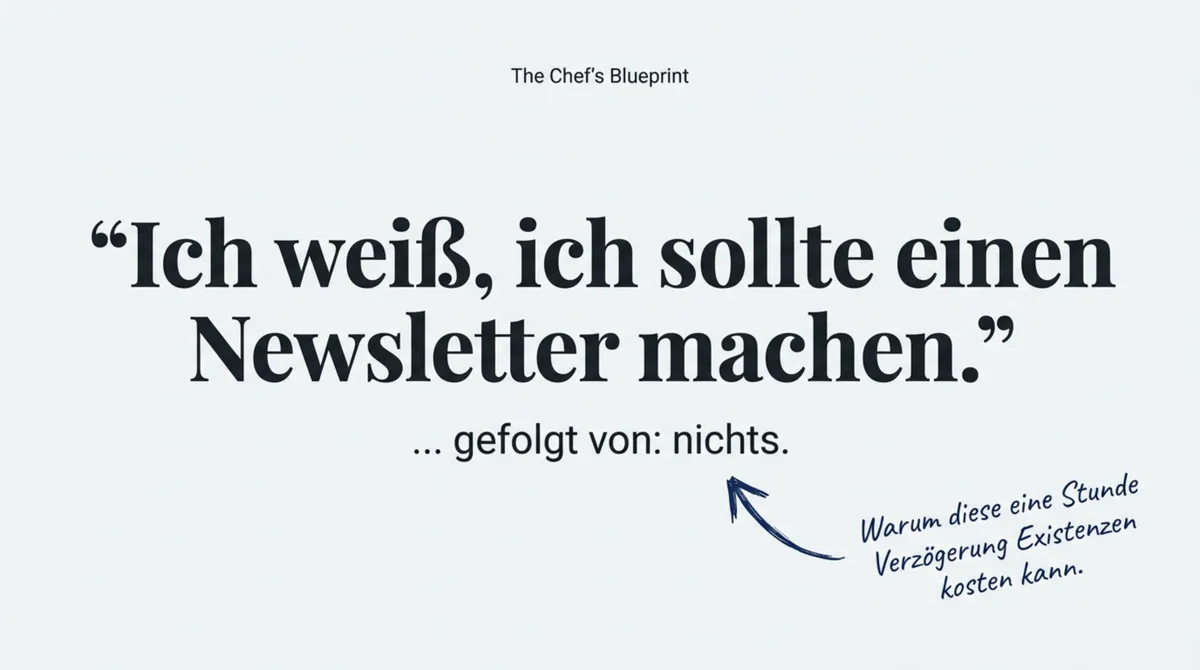Ich weiß ich sollte einen Newsletter machen — gefolgt von nichts. Warum diese eine Stunde Verzögerung Existenzen kosten kann