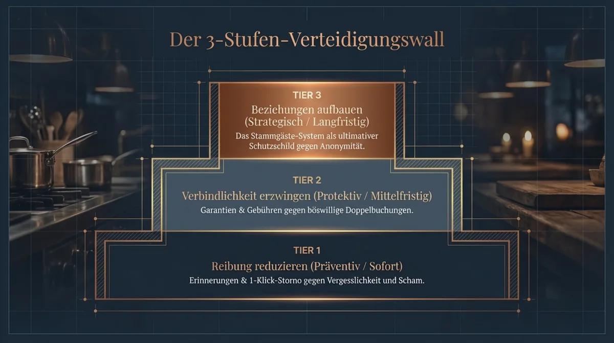 3-Stufen-Strategie gegen No-Shows im Restaurant