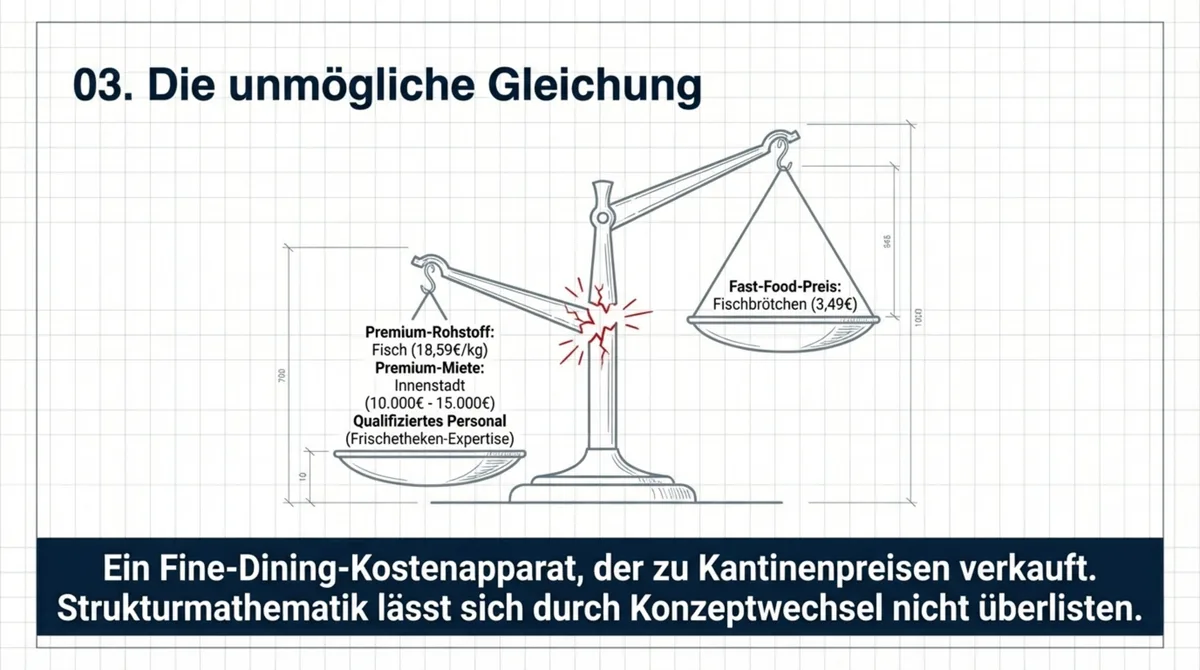 Nordsee Kostenfalle: Fisch, Innenstadt und Personal als unmögliche Gleichung