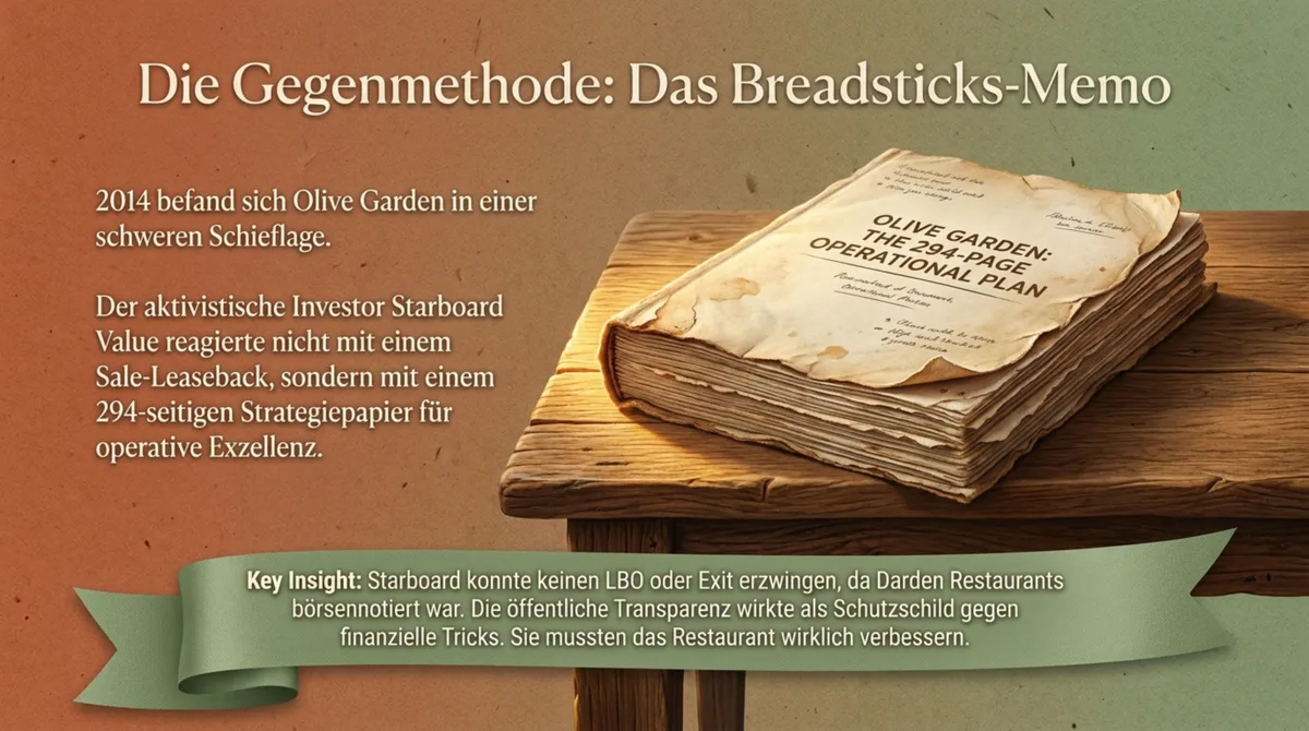 Olive Garden Breadsticks Memo von Starboard Value: 294-seitiges Strategiepapier für operative Exzellenz