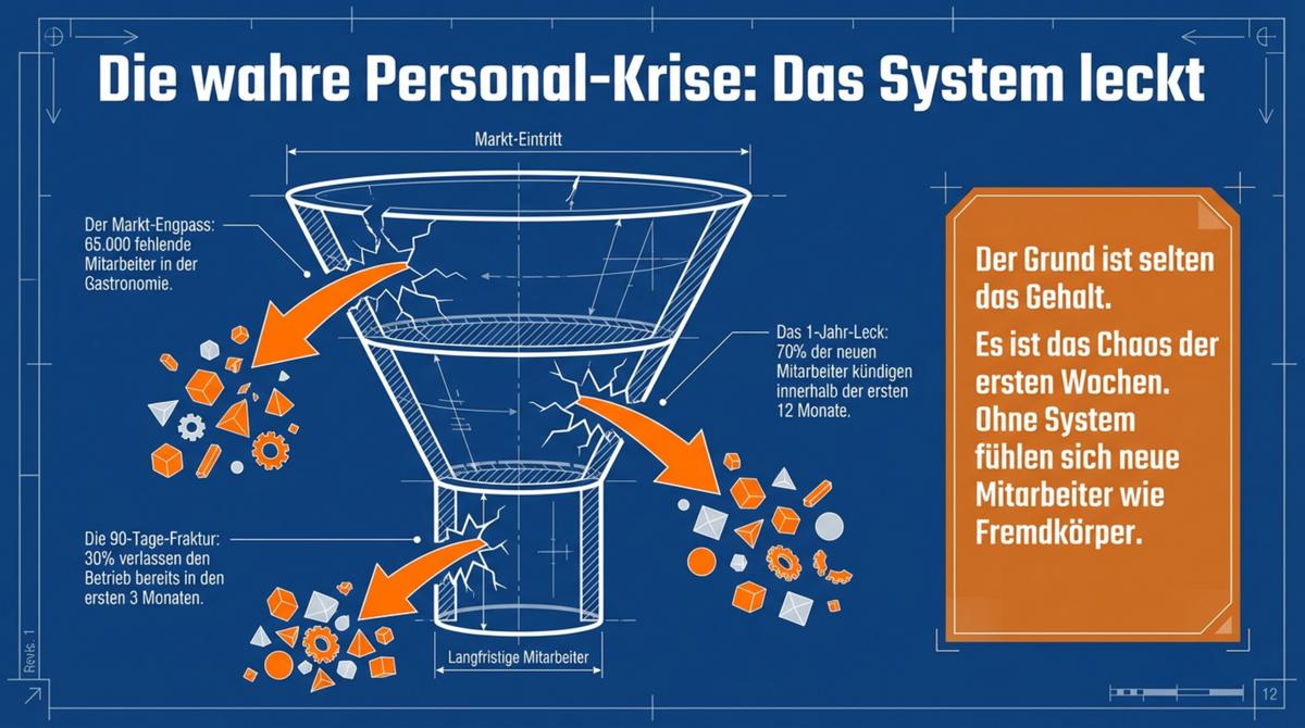 Die wahre Personal-Krise: 65.000 fehlende Mitarbeiter, 70 Prozent kündigen im ersten Jahr, 30 Prozent in den ersten 90 Tagen