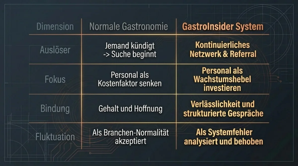 Personalmanagement in der Gastronomie: reaktive Normalgastronomie versus strategisches GastroInsider-System