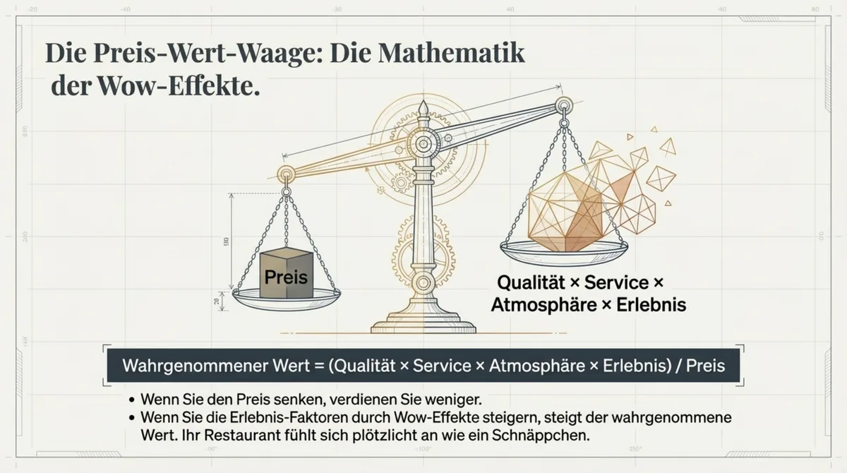 Preis-Wert-Waage im Restaurant: Wie Wow-Effekte den wahrgenommenen Wert steigern und Preiserhöhungen rechtfertigen