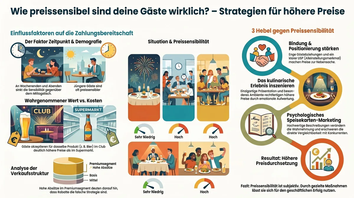 Einflussfaktoren auf die Preissensibilität: Zeitpunkt, Demografie, Kontext und 3 Hebel für Gastronomen