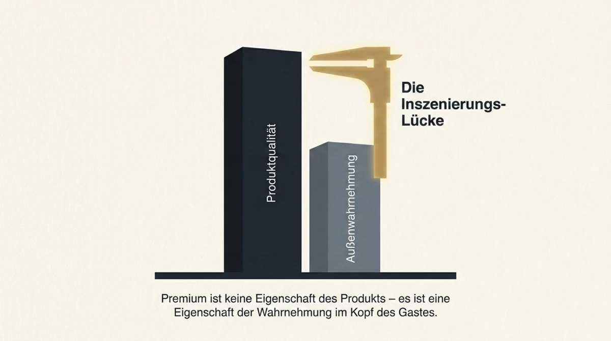 Premium-Gastronomie Inszenierungs-Lücke: Produktqualität und Außenwahrnehmung klaffen auseinander
