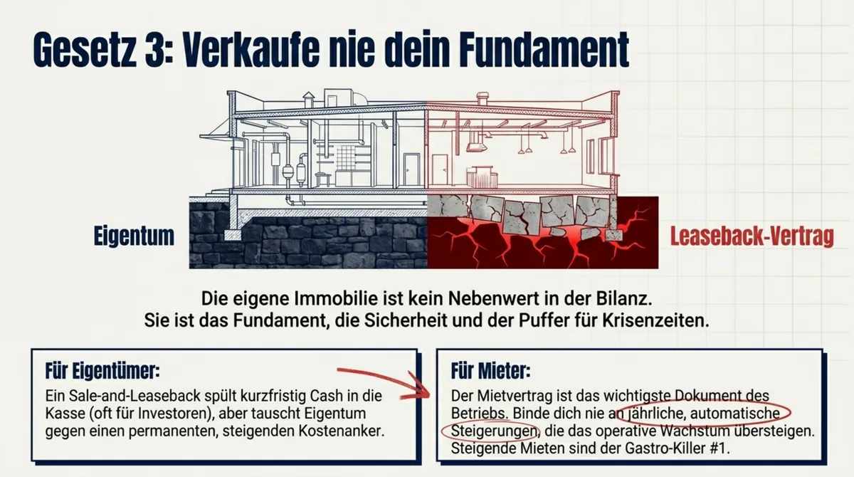Eigentum schützt, Leaseback-Vertrag zerstört – die Immobilie als Fundament des Restaurants