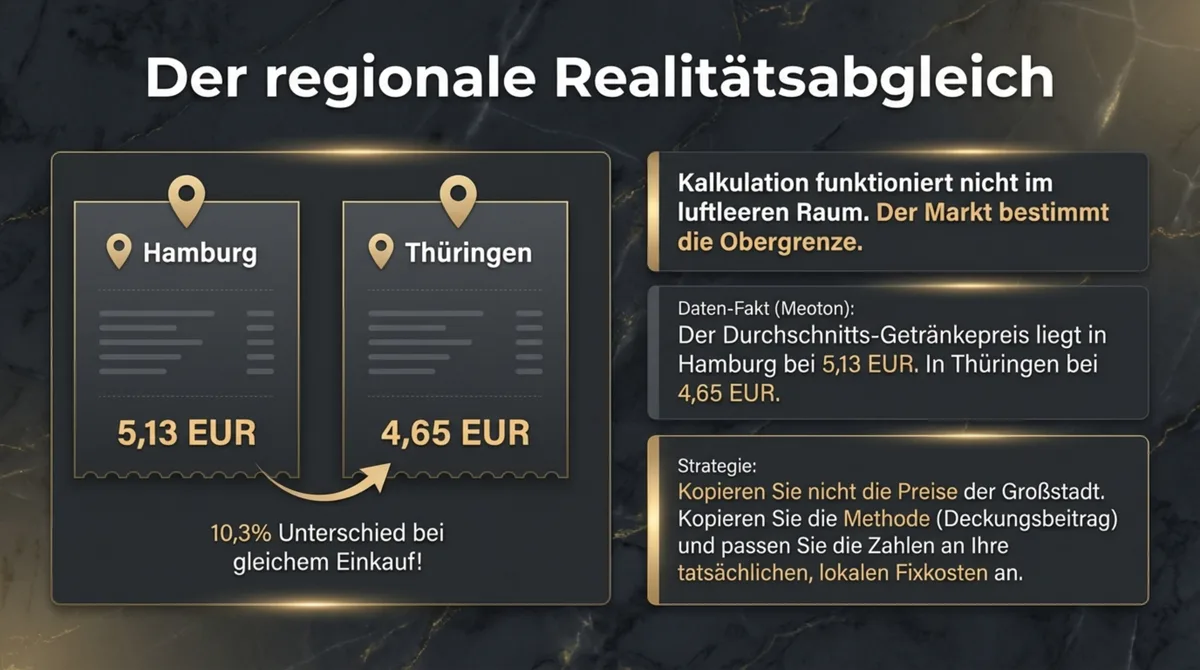 Regionale Preisunterschiede Getränke Gastronomie – Hamburg vs Thüringen Bier Marktpreis Unterschied
