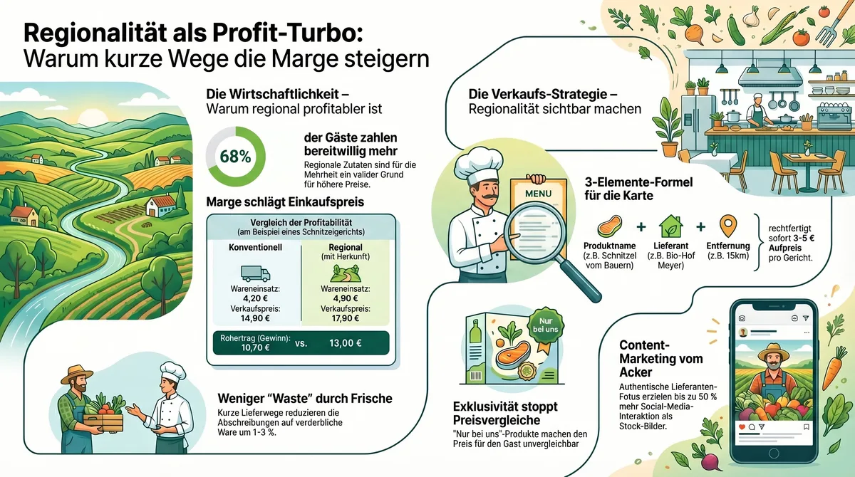 Regionalität als Profit-Turbo: Preispsychologie, Marge-Rechnung, Herkunfts-Aufschlag und Exklusivität im Überblick