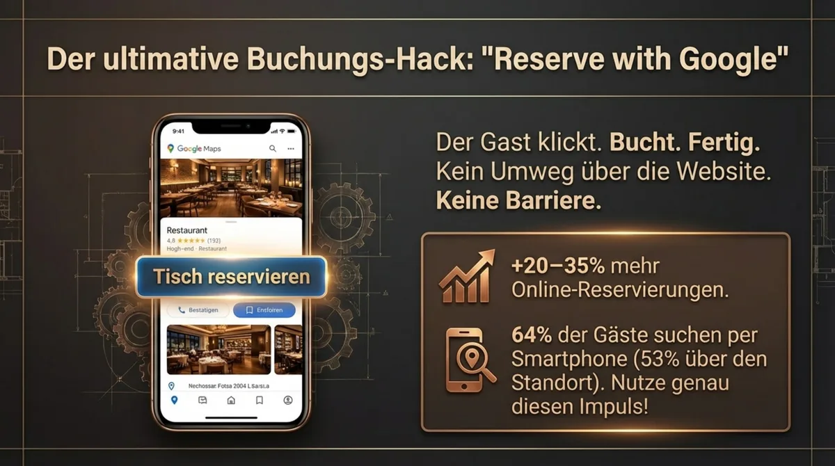 Reserve with Google für Restaurants: Tisch reservieren Button in Google Maps – 20–35% mehr Online-Reservierungen