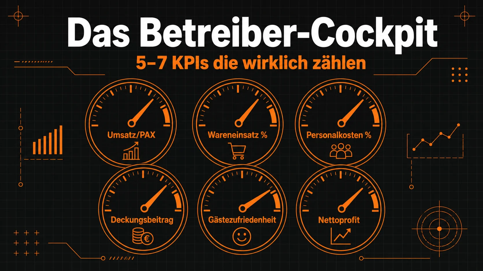Das Betreiber-Cockpit im Restaurant – 5 bis 7 KPIs die monatlich wirklich zählen