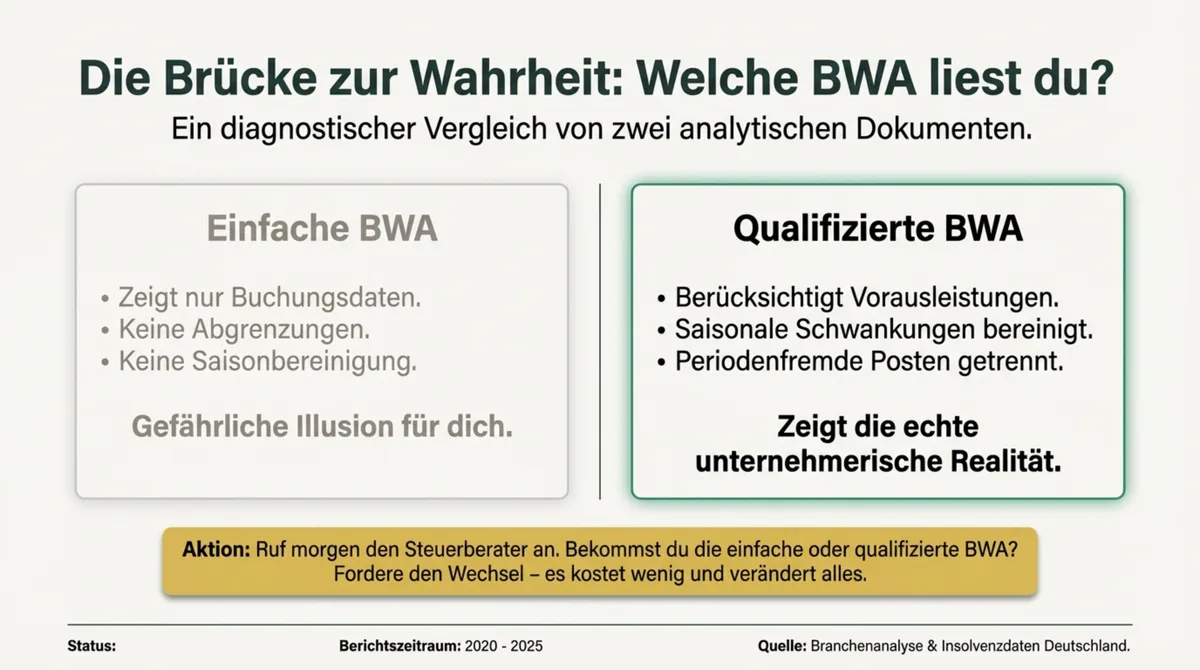 Qualifizierte BWA vs. einfache BWA für Gastronomen: Unterschied und warum es wichtig ist
