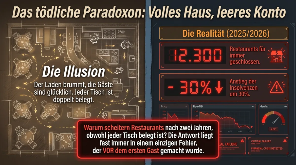 Das tödliche Paradoxon: Gut besuchtes Restaurant mit leerem Konto – Restaurant eröffnen Kosten