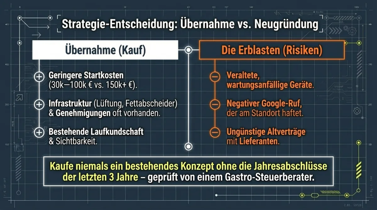 Restaurant übernehmen vs. neu eröffnen: Kosten und Risiken im Vergleich